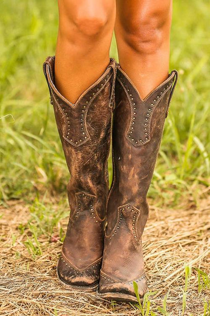 LP | Stivali da cowboy western rustici