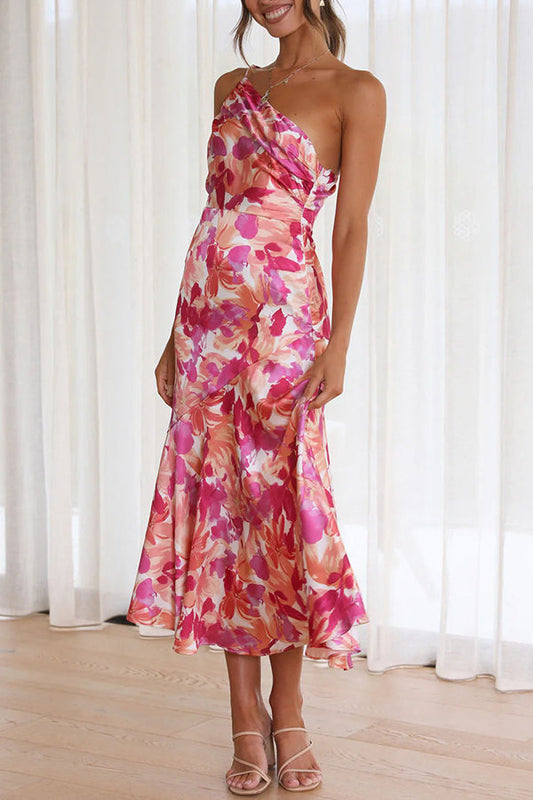 LP | Buy Myself Flowers Vestito Midi monospalla floreale