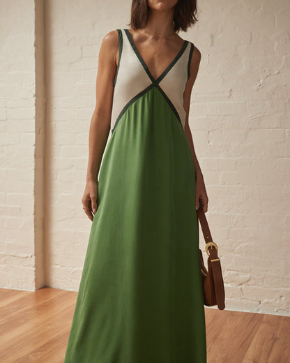 LP | Maxi abito leggero con scollo a V