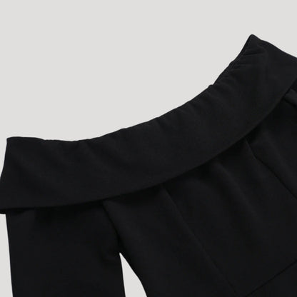 LP | Mini abito nero off-the-shoulder da donna