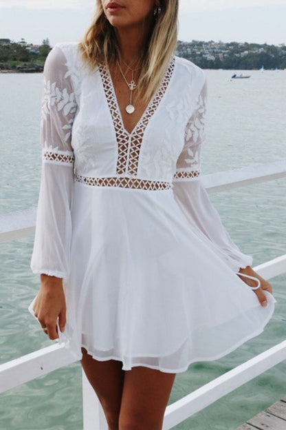 LP | Mini abito in chiffon e pizzo