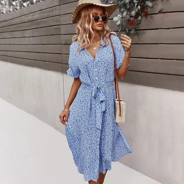 LP | abito midi chic da donna con bottoni