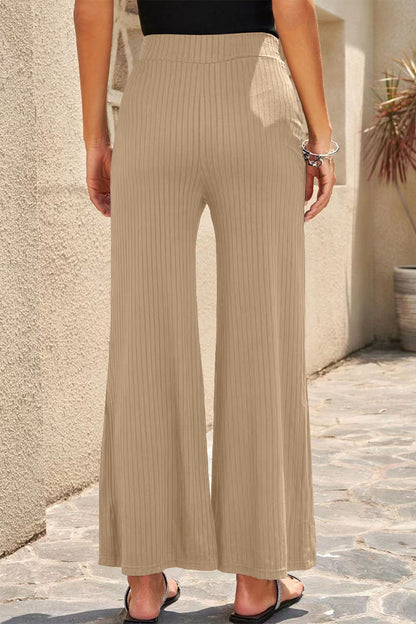 LP | Pantaloni casual a vita media dritti a tinta unita (6 colori)