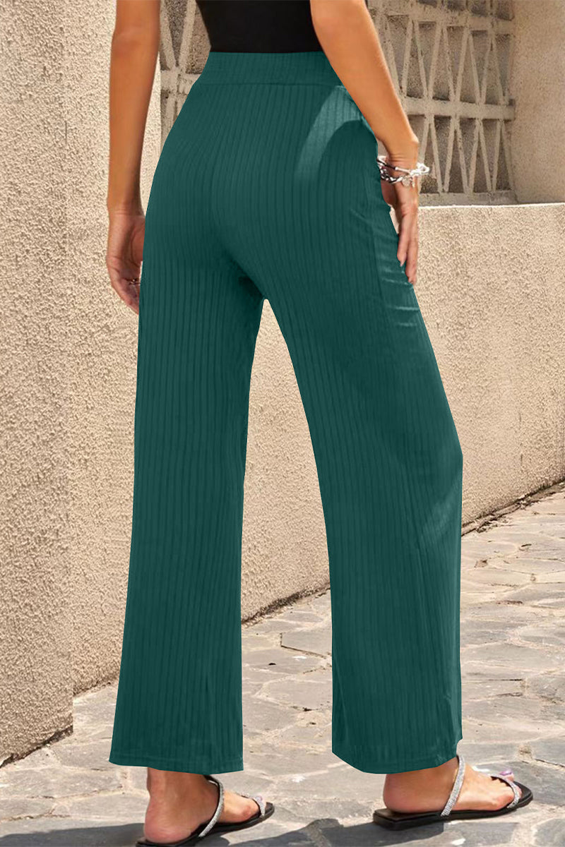 LP | Pantaloni casual a vita media dritti a tinta unita (6 colori)