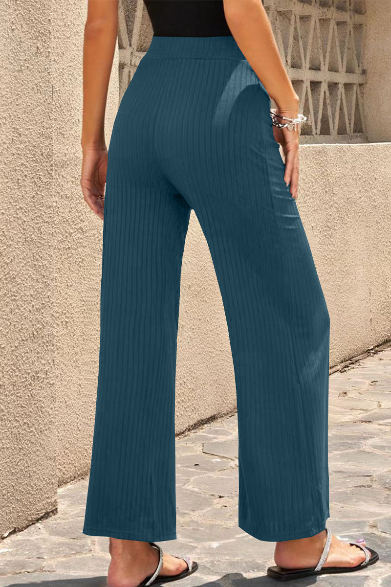 LP | Pantaloni casual a vita media dritti a tinta unita (6 colori)