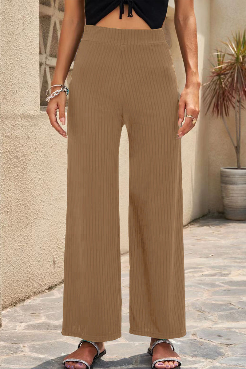 LP | Pantaloni casual a vita media dritti a tinta unita (6 colori)