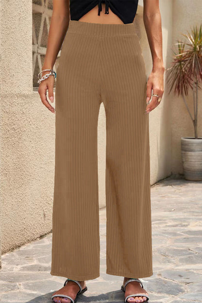 LP | Pantaloni casual a vita media dritti a tinta unita (6 colori)