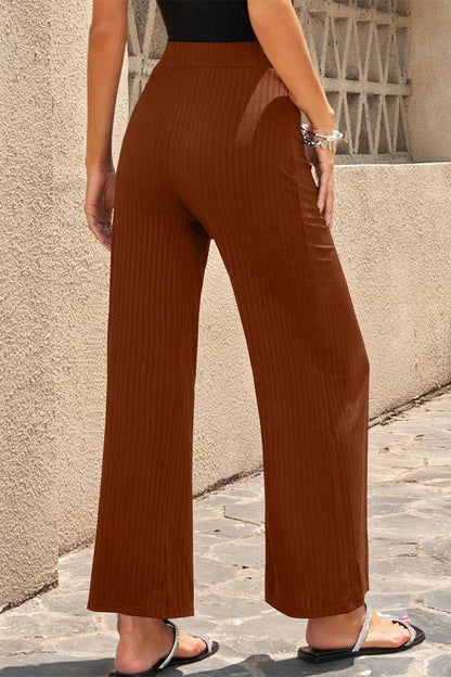 LP | Pantaloni casual a vita media dritti a tinta unita (6 colori)
