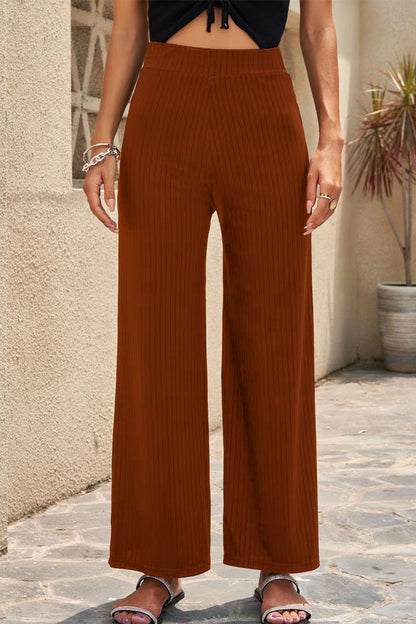 LP | Pantaloni casual a vita media dritti a tinta unita (6 colori)