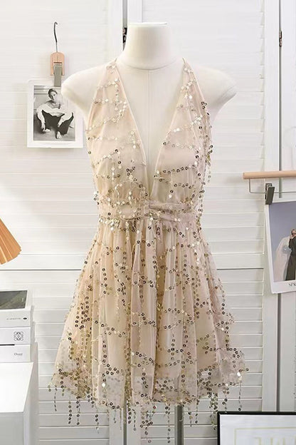 LP | Mini abito in tulle scintillante