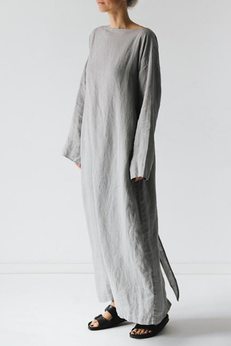 LP | Abito midi in lino con cintura