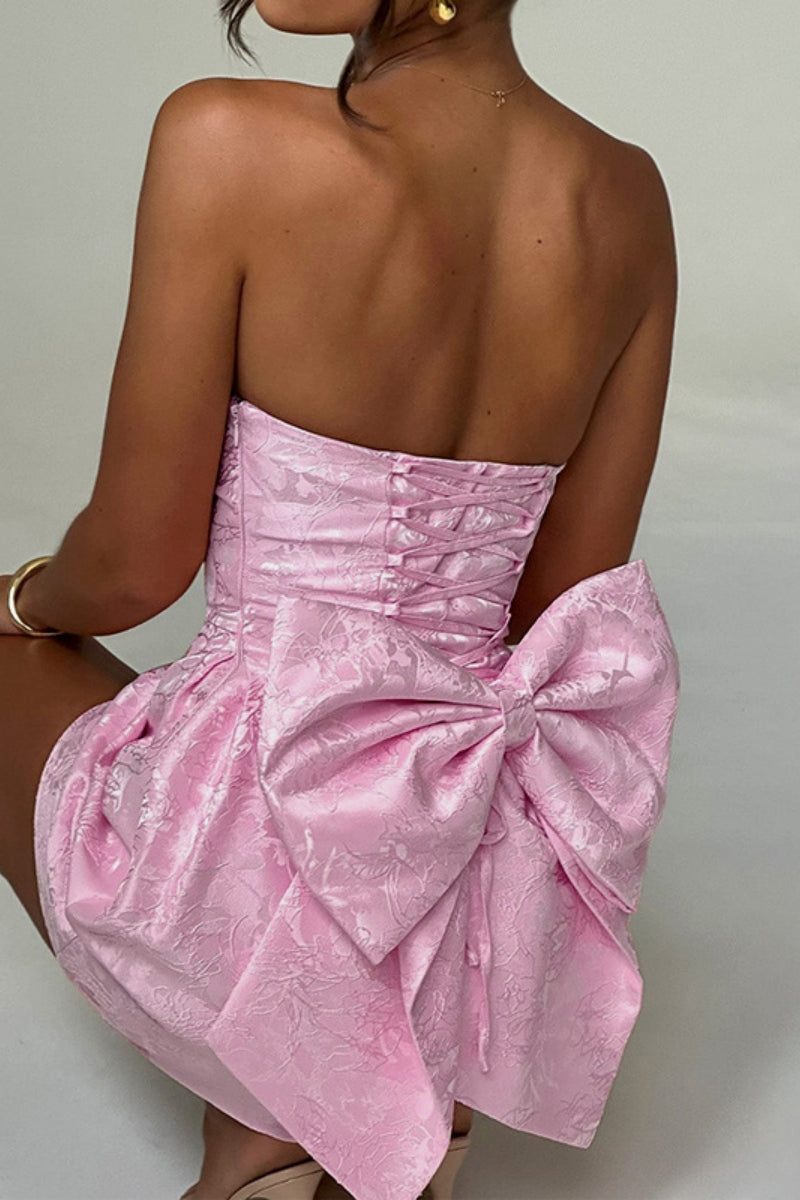 LP | Miniabito bustier in jacquard