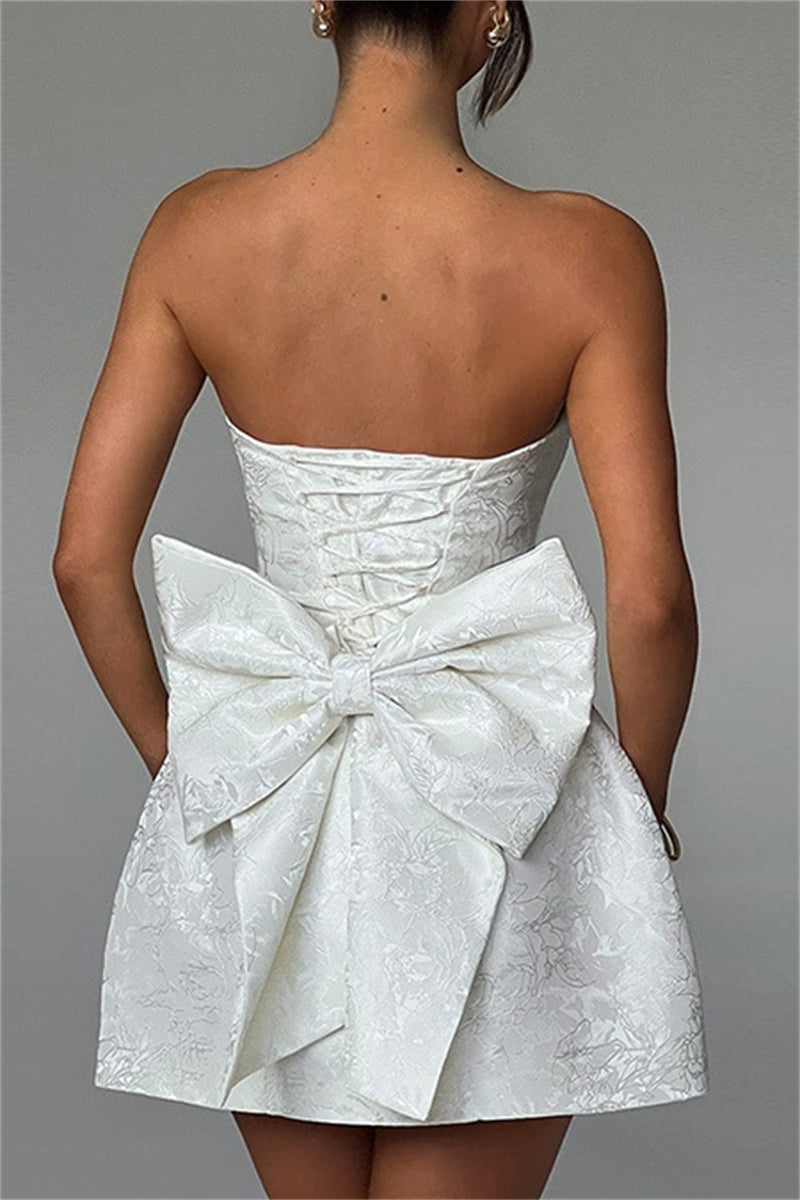 LP | Miniabito bustier in jacquard