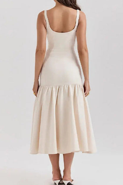 LP | Abito midi con balza eleganza