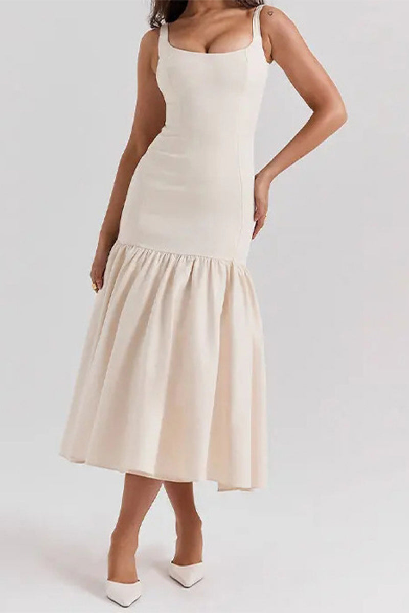 LP | Abito midi con balza eleganza