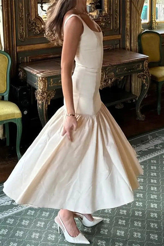 LP | Abito midi con balza eleganza