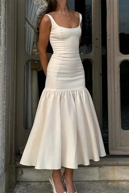 LP | Abito midi con balza eleganza
