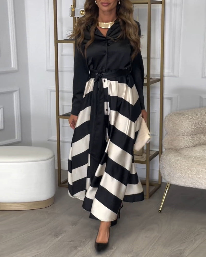 LP | Maxi abito elegante a righe