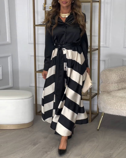 LP | Maxi abito elegante a righe
