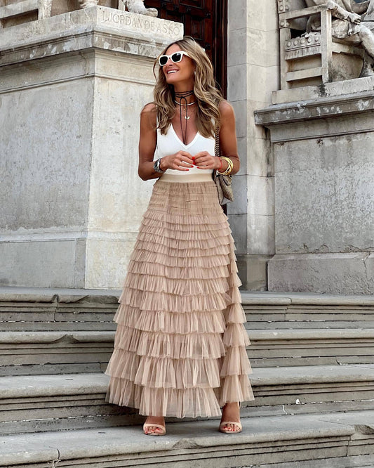LP | Maxi gonna con volant e tulle