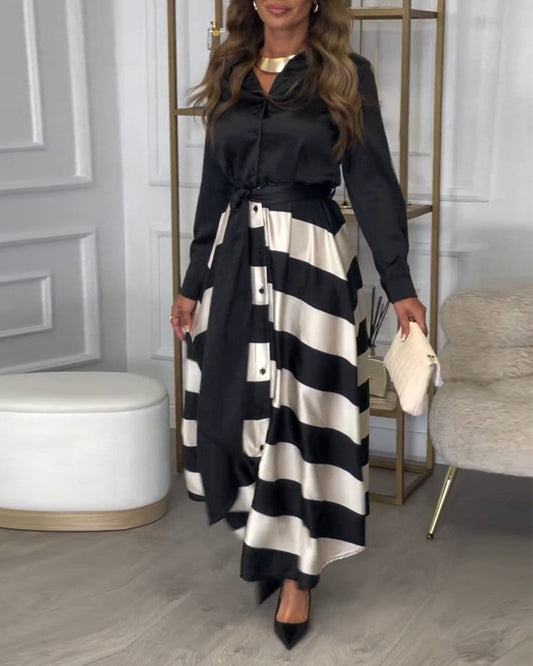LP | Maxi abito elegante a righe