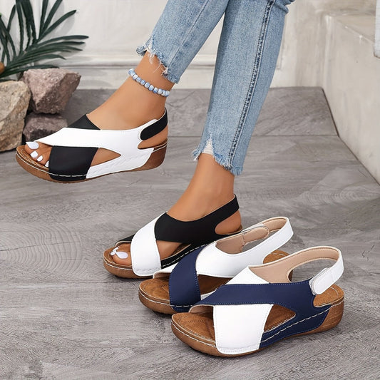 LP | Sandali casual con zeppa e cinturini incrociati