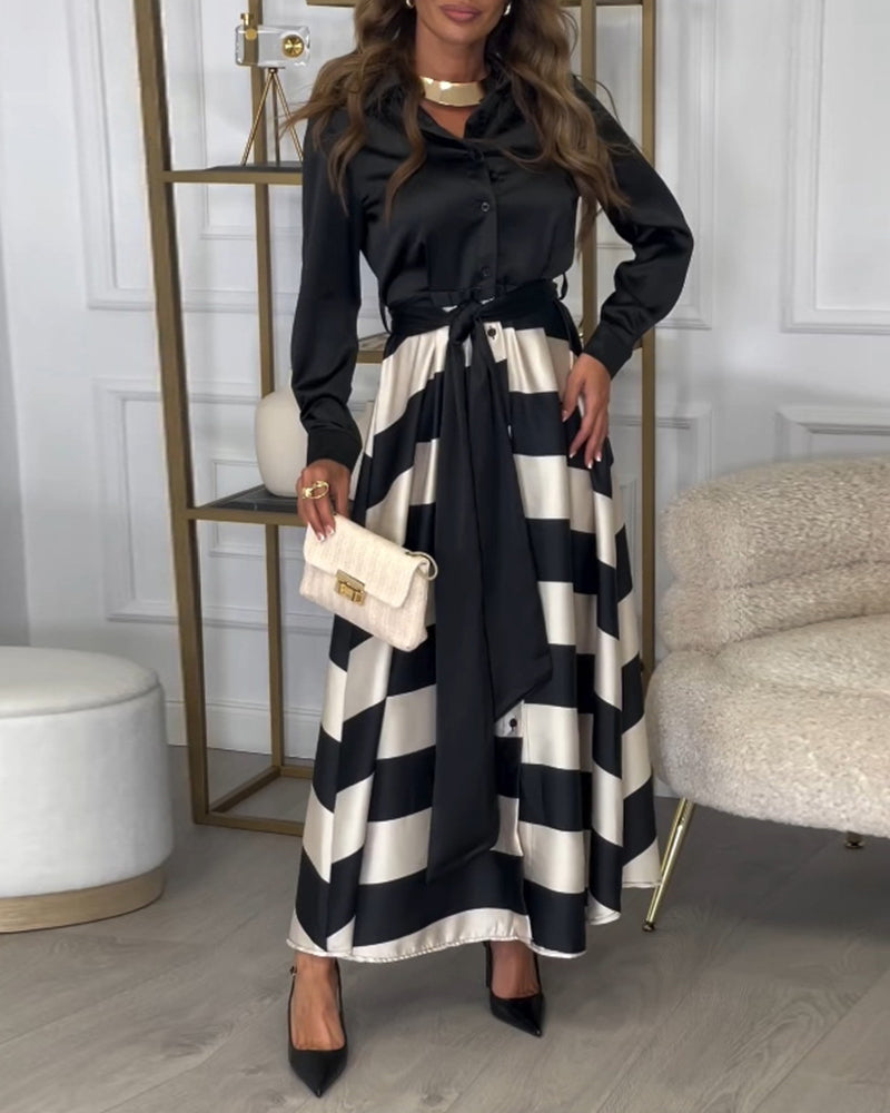 LP | Maxi abito elegante a righe