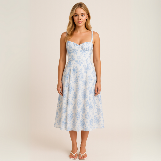 LP | Vestito midi floreale senza maniche da donna