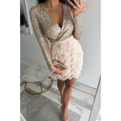 LP | elegante mini abito glitterato da donna