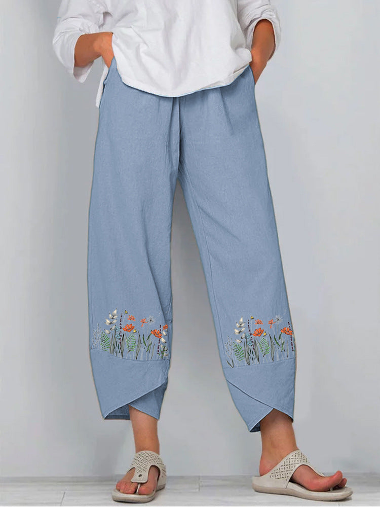 LP | Pantaloni stampati con elastico in vita