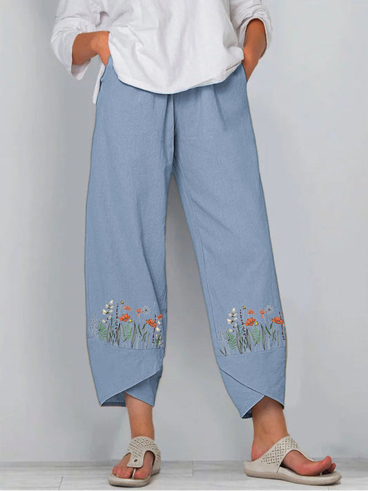 LP | Pantaloni stampati con elastico in vita