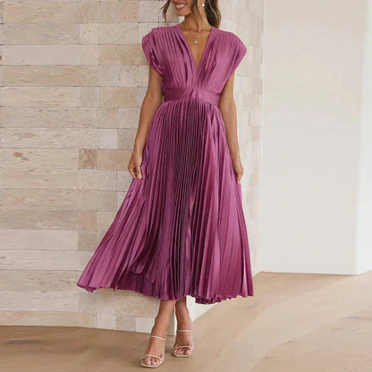 LP | Maxi abito con scollo a V e pinces