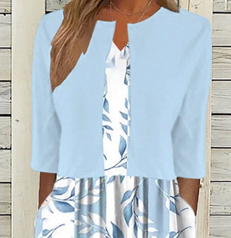 LP | Abito midi con stampa floreale e giacca abbinata