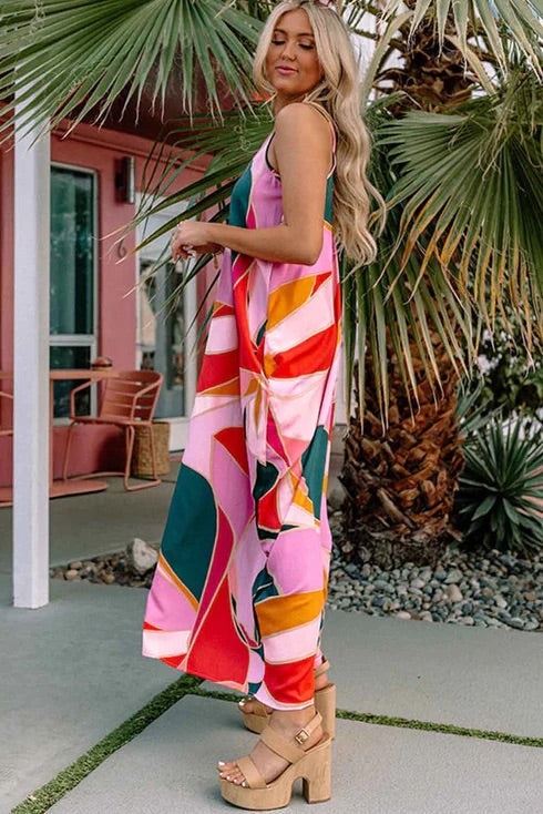 LP | Maxi abito senza maniche con stampa boho