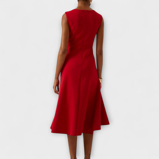 LP | Juliette™ - Abito midi asimmetrico elegante e drappeggiato