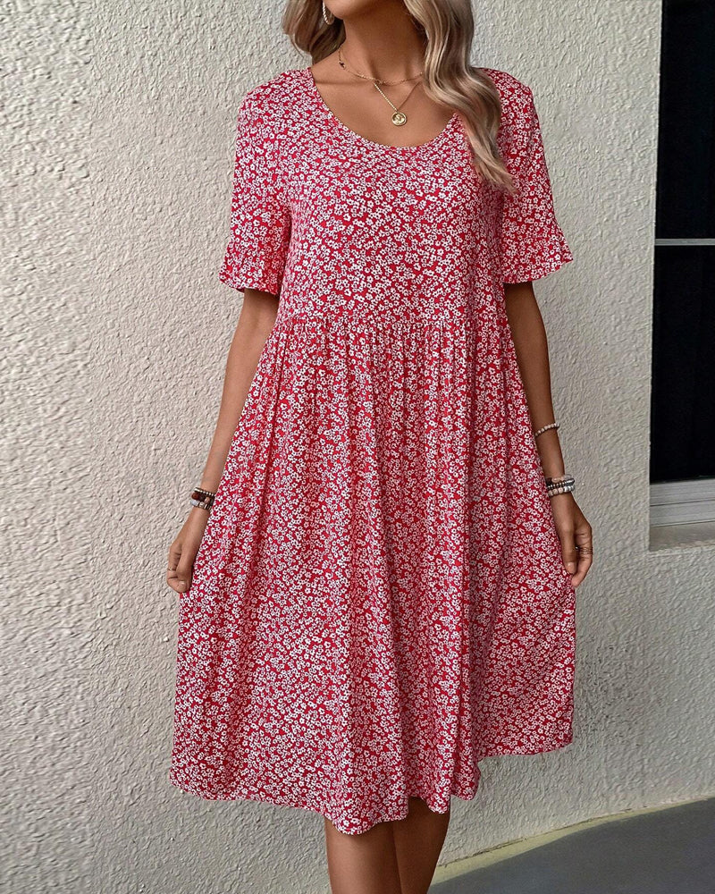 LP | Elegante abito midi con stampa floreale