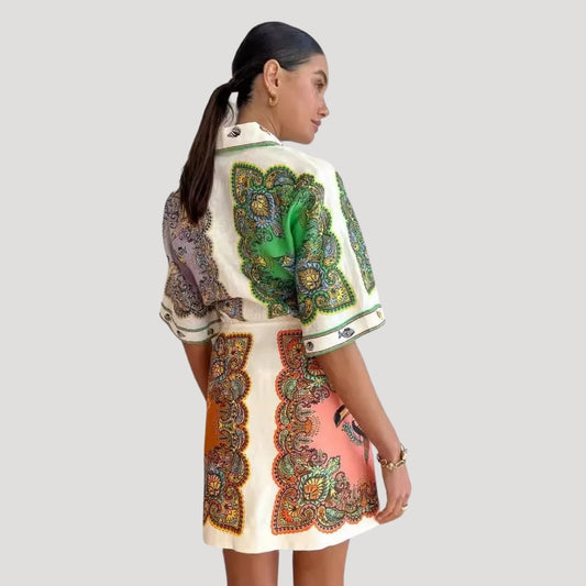 LP | Mini abito da donna con motivo paisley