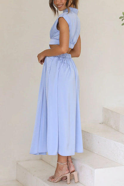 LP | Abito midi con cut-out e tasche