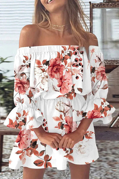 LP | It All Begins with Love Mini abito stampato off-the-shoulder