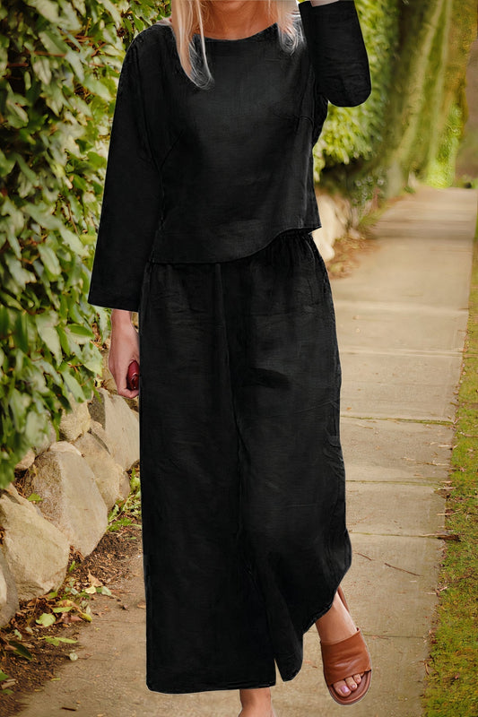LP | Set di camicetta e pantaloni in lino Airy