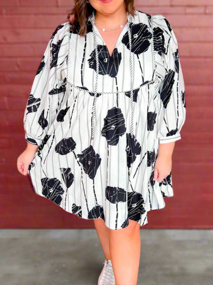 LP | Mini abito Floral Noir