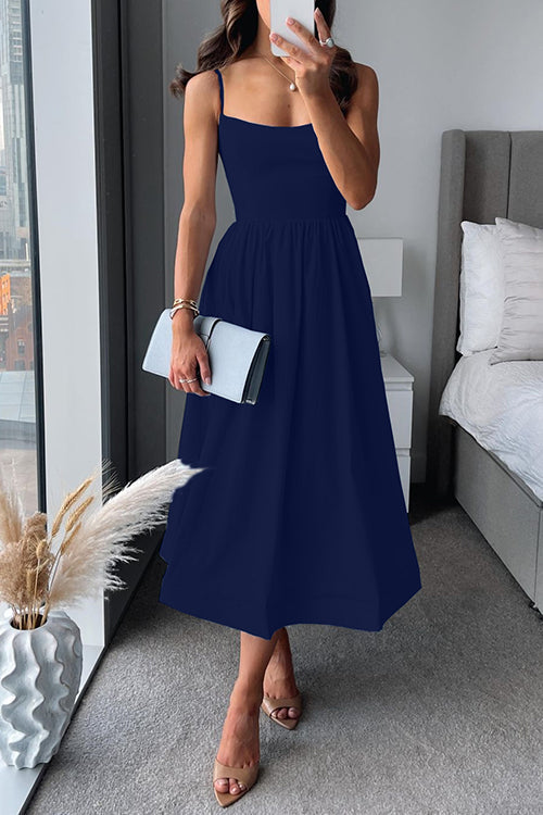 LP | Giselle™ Abito midi linea A con cinturino a spaghetti