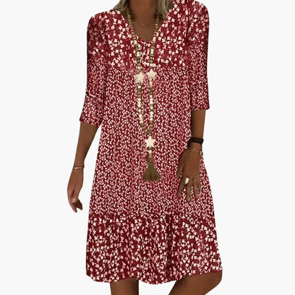 LP | Abito midi con stampa floreale