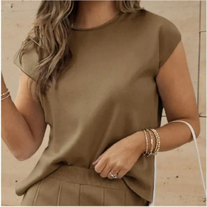 LP | MW - Elegante set due pezzi con pantaloni larghi e T-shirt