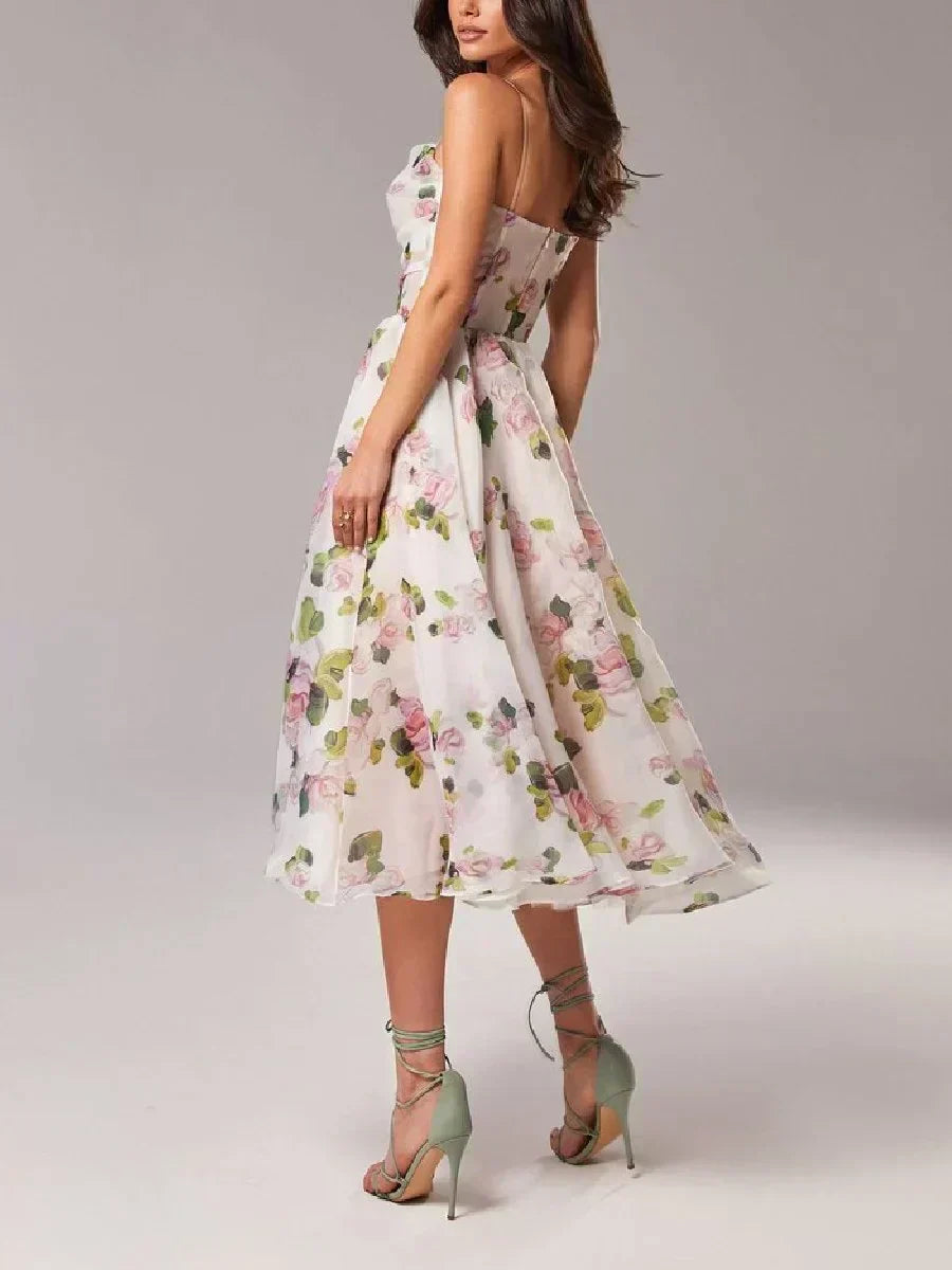 LP | Elegante abito midi da donna con vestibilità strutturata