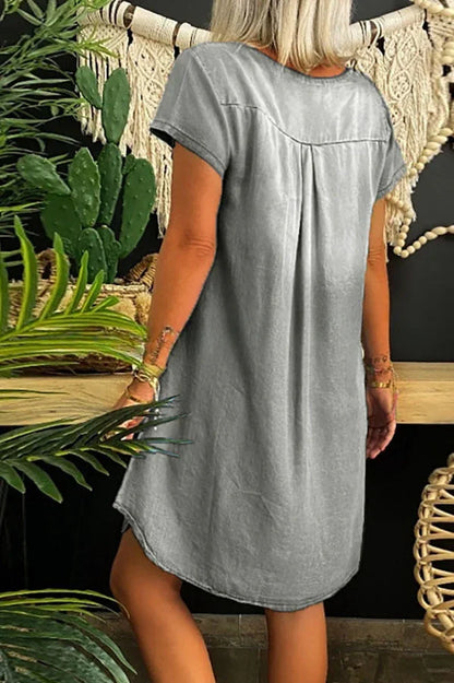 LP | Mini abito casual in denim con maniche corte