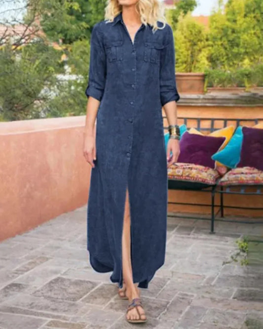LP | maxi abito a maniche lunghe versatile per occasioni casual e eleganti