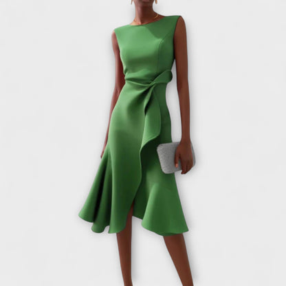LP | Juliette™ - Abito midi asimmetrico elegante e drappeggiato