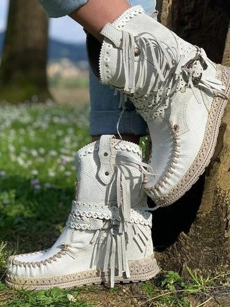 LP | Stivali western con frange boho