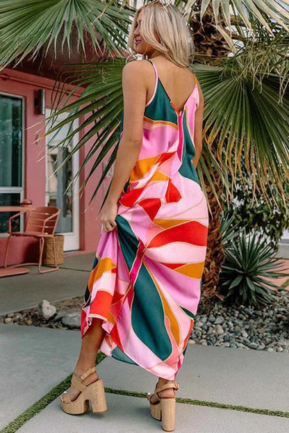 LP | Maxi abito senza maniche con stampa boho